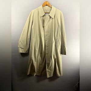 Aquascutum Trench Coat UK Made Beige Lightweight Size M ?Vintage London Men
